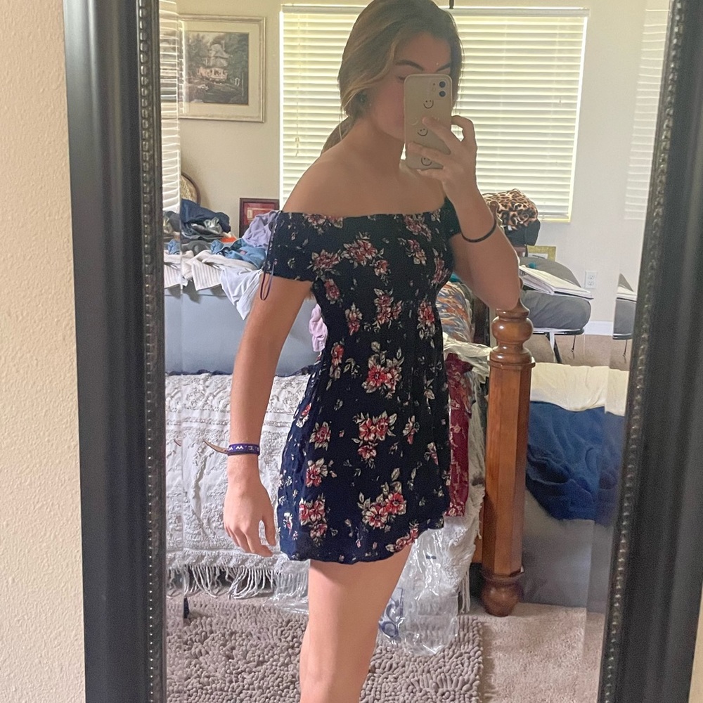 Small Floral Off the Shoulder Dress